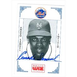 Autograph Warehouse 35836 Amado Samuel Autographed Baseball Card New York Mets 1991 Wiz Baseball Card Mini 341