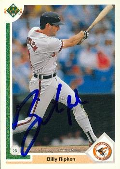 Autograph Warehouse 51047 Billy Ripken Autographed Baseball Card Baltimore Orioles 1991 Upper Deck No .550