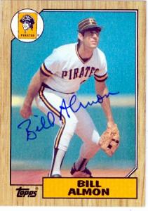 Autograph Warehouse 53581 Bill Almon Autographed Baseball Card Pittsburgh Pirates 1987 Topps No .447