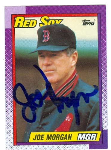 Autograph Warehouse 28965 Joe Morgan Autographed Baseball Card Boston Red Sox 1990 Topps No. 321