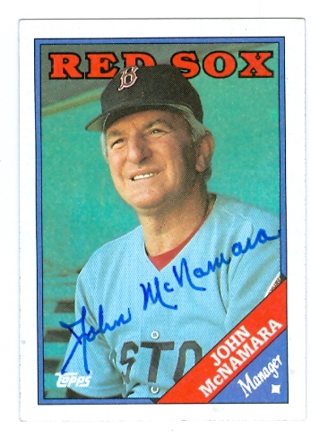 Autograph Warehouse 28991 John Mcnamara Autographed Baseball Card Boston Red Sox 1988 Topps No. 414