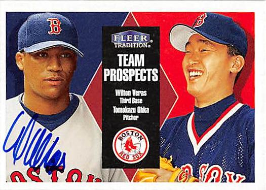 Autograph 123457 Boston Red Sox Ft 2000 Fleer Tradition Team Prospects No. 272 Wilton Veras Autographed Baseball Card