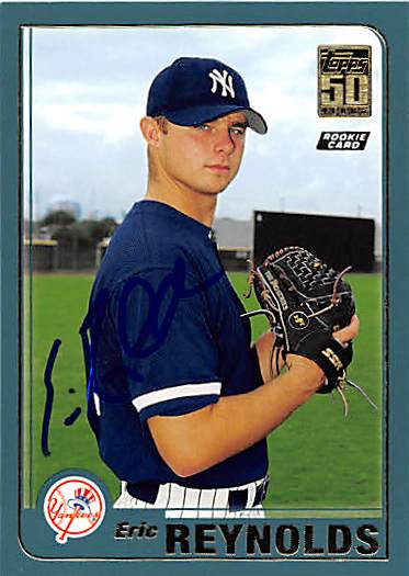 Autograph 123501 New York Yankees Ft 2001 Topps Traded Rookie No. T243 Eric Reynolds Autographed Baseball Card