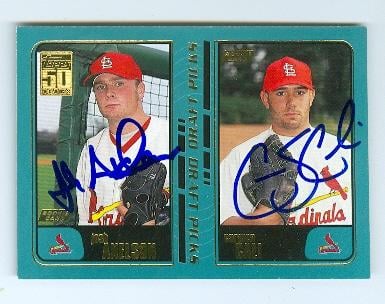 Autograph 123870 St Louis Cardinals Ft 2001 Topps No. 739 Josh Axelson & Carmen Cali Autographed Baseball Card