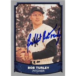 Autograph Warehouse 653462 Bullet Bob Turley Autographed Baseball Card - New York Yankees - 1988 Pacific Legends No.52