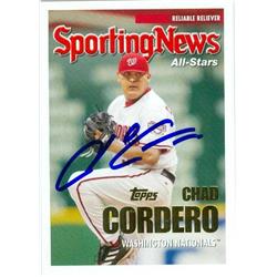 Autograph Warehouse 585963 Chad Cordero Autographed Baseball Card - Washington Nationals - 2005 Topps Sporting News All Stars No.UH165