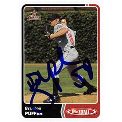 Autograph Warehouse 650914 Brandon Puffer Autographed Baseball Card - Houston Astros&#44; FT - 2003 Topps Total No.126