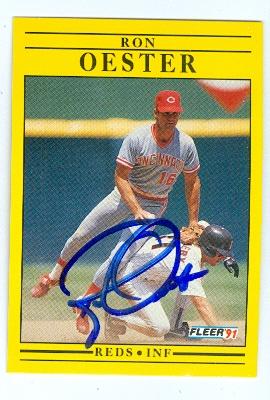 Autograph 119713 Cincinnati Reds 1991 Fleer No. 74 Ron Oester Autographed Baseball Card