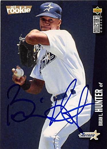 Autograph 122331 Houston Astros 1995 Upper Deck All Rookie No. 161 Brian Hunter Autographed Baseball Card