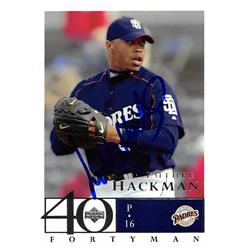 Autograph Warehouse 249397 Luther Hackman Autographed Baseball Card - San Diego Padres FT 2003 Upper Deck Fortyman - No. 654