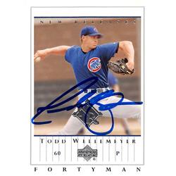 Autograph Warehouse 248714 Todd Wellemeyer Autographed Baseball Card - Chicago Cubs 2003 Upper Deck Forty Man - No. 916