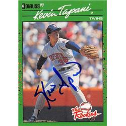 Autograph Warehouse 247475 Kevin Tapani Autographed Baseball Card - Minnesota Twins 1990 Donruss The Rookies - No. 35