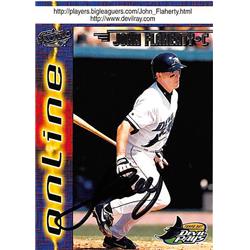 Autograph Warehouse 247566 John Flaherty Autographed Baseball Card - Tampa Rays 1998 Pacific - No. 708