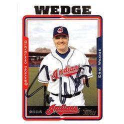 Autograph Warehouse 245967 Eric Wedge Autographed Baseball Card - Cleveland Indians 2005 Topps - No. 275