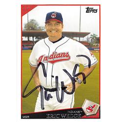 Autograph Warehouse 245990 Eric Wedge Autographed Baseball Card - Cleveland Indians 2009 Topps - No. 38