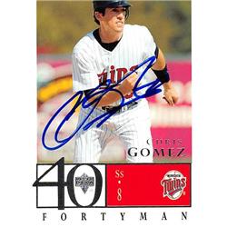 Autograph Warehouse 245279 Chris Gomez Autographed Baseball Card - Minnesota Twins 2003 Upper Deck Fortyman - No. 299