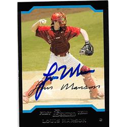 Autograph Warehouse 244592 Lou Marson Autographed Baseball Card - Philadelphia Phillies, FT 2004 Bowman First - No. BDP54 Rookie