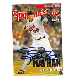 Autograph Warehouse 246405 Joe Nathan Autographed Baseball Card 2005 Topps Sporting News All Stars No. UH156 - Minnesota Twins