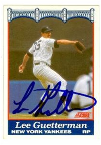 Autograph Warehouse 41640 Lee Guetterman Autographed Baseball Card New York Yankees 1989 Score Yankees Set No. 24