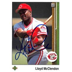 Autograph Warehouse 626325 Lloyd McClendon Autographed Baseball Card - Cincinnati Reds 1989 Upper Deck - No.446