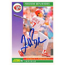 Autograph Warehouse 626328 Freddie Benavides Autographed Baseball Card - Cincinnati Reds 1992 Score Rookie Prospect - No.813