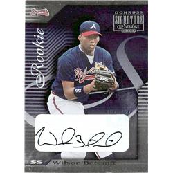 Autograph Warehouse 649973 Wilson Betemit Autographed Baseball Card - Atlanta Braves 2001 Donruss Signature Series Rookie - No.156 LE 93-330