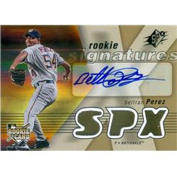 Autograph Warehouse 650100 Beltran Perez Autographed Baseball Card - Washington Nationals - 2007 Upper Deck SPX Rookie No.124