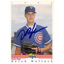 Autograph Warehouse 618581 Derek Wallace Autographed Baseball Card - Peoria Chiefs&#44; Chicago Cubs - 1992 Classic Best Rookie No.403
