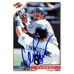 Autograph Warehouse 618706 Mark Parent Autographed Baseball Card - Chicago Cubs&#44; SC - 1996 Score No.173