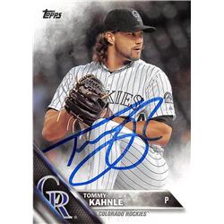 Autograph Warehouse 619094 Tommy Kahnle Autographed Baseball Card - Colorado Rockies - 2016 Topps No.245