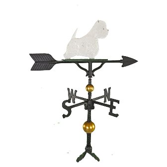Montague Metal Products WV-362-NC 300 Series 32 In. Deluxe Color West Highland White Terrier Weathervane