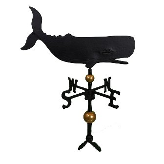 Montague Metal Products WV-385-SB 300 Series 32 In. Deluxe Black Whale Weathervane