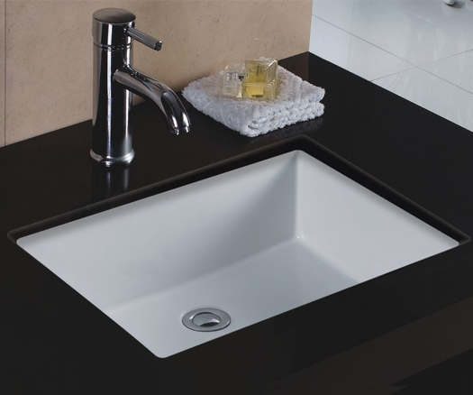 Wells Sinkware RTU2016-6W 20 in. Rectangular Undermount Single Bowl Bathroom Sink in White