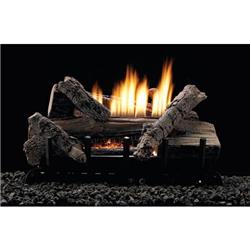 Empire VFDR24LBWP 24 in. Propane Gas Whiskey River Design Refractory Log, Black - 7 Piece