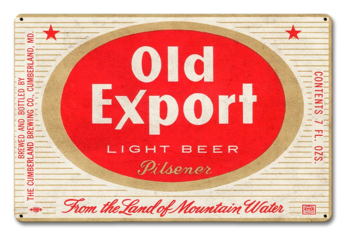 Past Time Signs Pasttime Signs AMI062 18 x 12 in. American Ikons Old Export Light Beer Satinvintage Sign