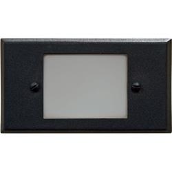 Dabmar Lighting LV612-B Open Face Brass Recessed Brick, Step & Wall Light, Black - 2.64 x 5.71 x 3.06 in.