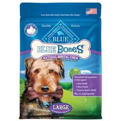 Blue Buffalo Co Ltd Blue Buffalo (2 pack) blue buffalo large blue bones natural dog dental chews, 27-ounce each