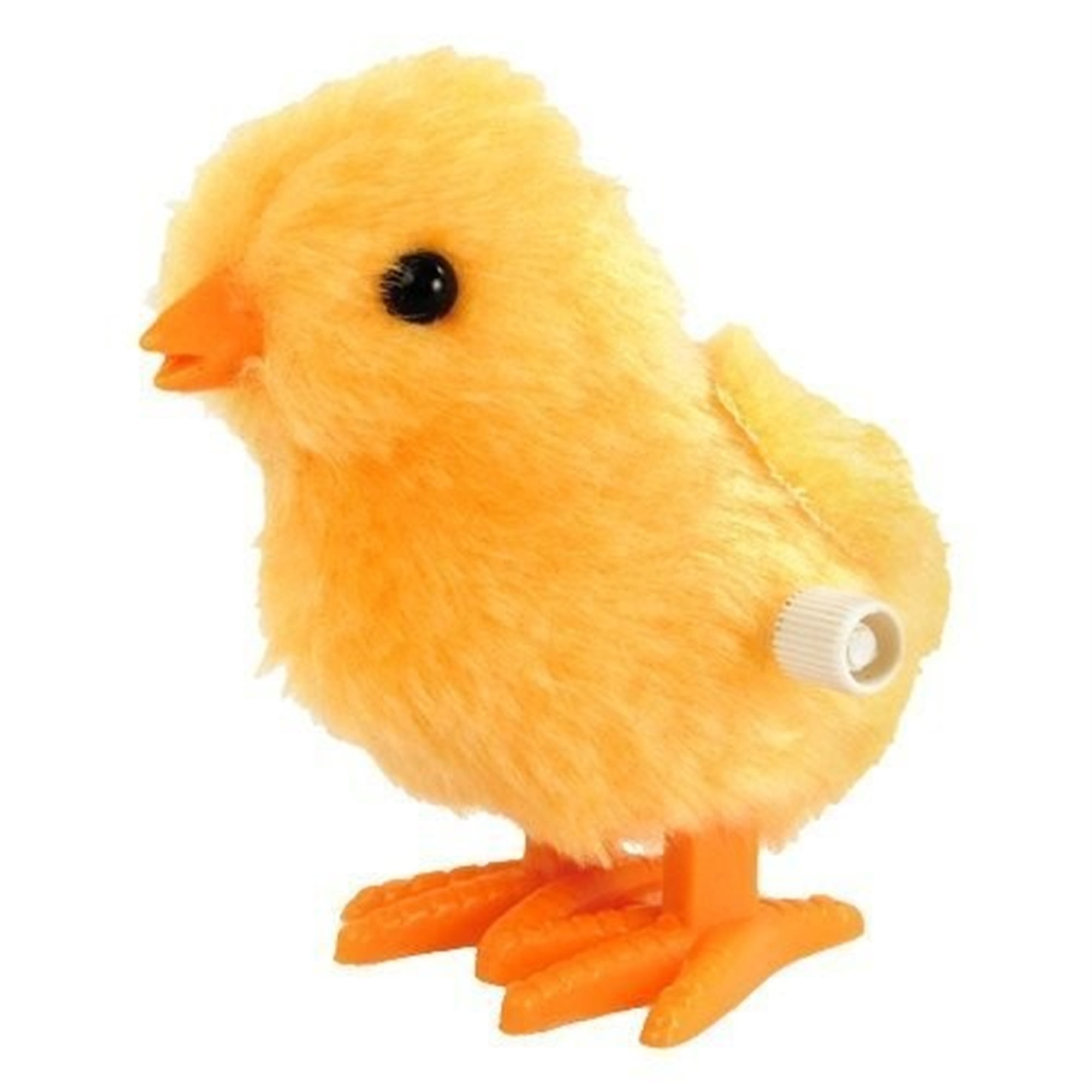 Toysmith 9068477 Plastic Fuzzy Chick Wind Up Toy, Yellow - Pack of 24