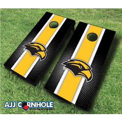 MKF Collection by Mia K. Farrow AJJCornhole 110-SouthernMissStriped Southern Miss Golden Eagles Striped Theme Cornhole Set with bags - 8 x 24 x 48 in.