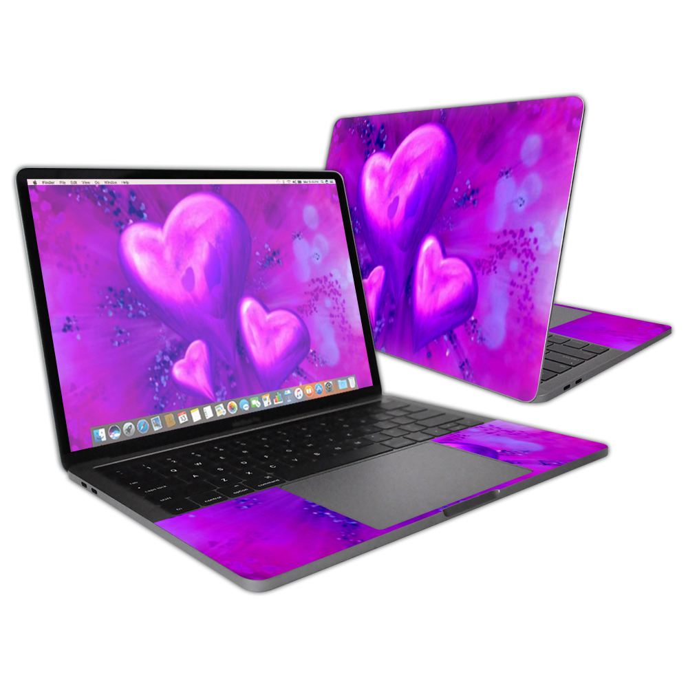 MightySkins APMAPRO132-Purple Heart Skin Compatible with Apple MacBook Pro 13 in. 2020 - 2016 Touch Bar Wrap Cover Sticker - Purple Heart