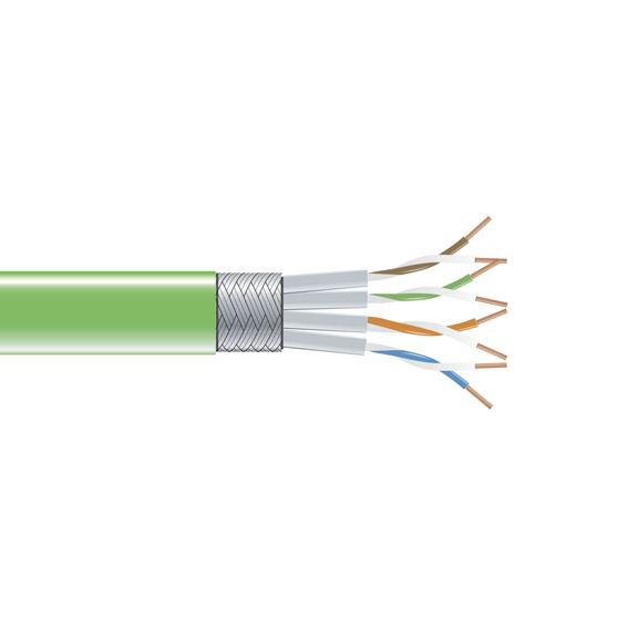 Black Box Network Services EVNSL0272GN-1000 CAT6 250-MHz Shielded Stranded PVC Bulk Cable&#44; Green - 1000 ft.