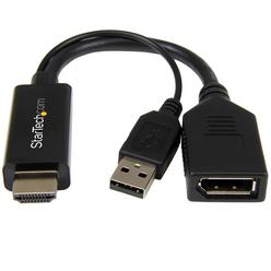 StarTech.com 4K 30Hz HDMI to DisplayPort Video Adapter w/ USB Power - 6 in - HDMI 1.4 (Male) to DP 1.2 (Female) Active Monitor C