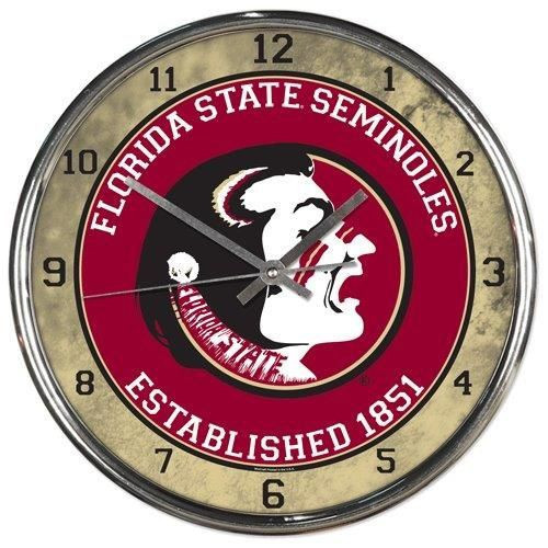 Wincraft Florida State Seminoles Round Chrome Wall Clock