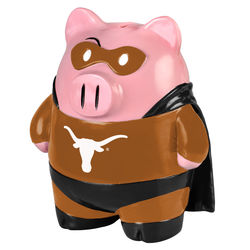 Forever Collectibles Texas Longhorns Piggy Bank - Large Stand Up Superhero