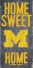 Fan Creations Michigan Wolverines Wood Sign - Home Sweet Home 6&quot;x12&quot;