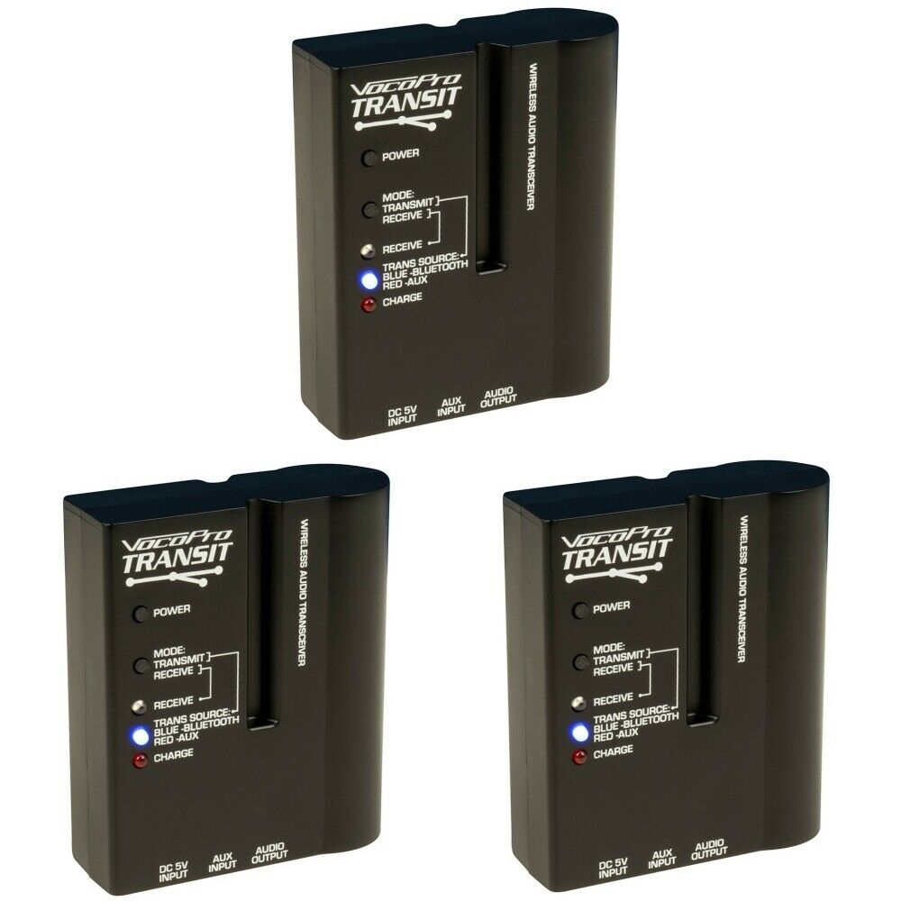 VocoPro TRANSIT Rechargeable Bluetooth Wireless Transceivers for Active PA
