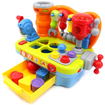 AZ Trading & Import PS907 Little Engineer Multifunctional Musical Learning Tool Workbench for Kids