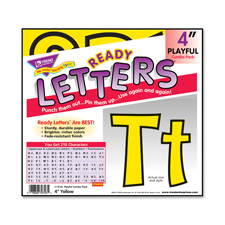 Trend Enterprises TEPT79743 Letters- Punch Out- Playful- 4 in.- 3-PK- Yellow