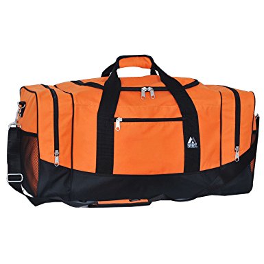 Everest 025-OG-BK Large Crossover Duffel Bag - Orange & Black