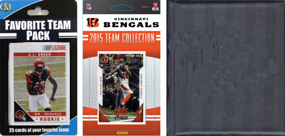 CandICollectables 2015BENGALSTSC NFL Cincinnati Bengals Licensed 2015 Score Team Set & Favorite Player Trading Card Pack Plus Storage Album